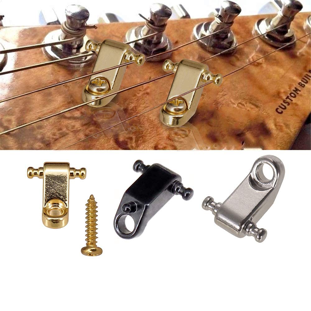 Electric Guitar String Retainers Tree Standard Roller String Guides Pack of 2pcs (Chrome) Chrome - Image 3