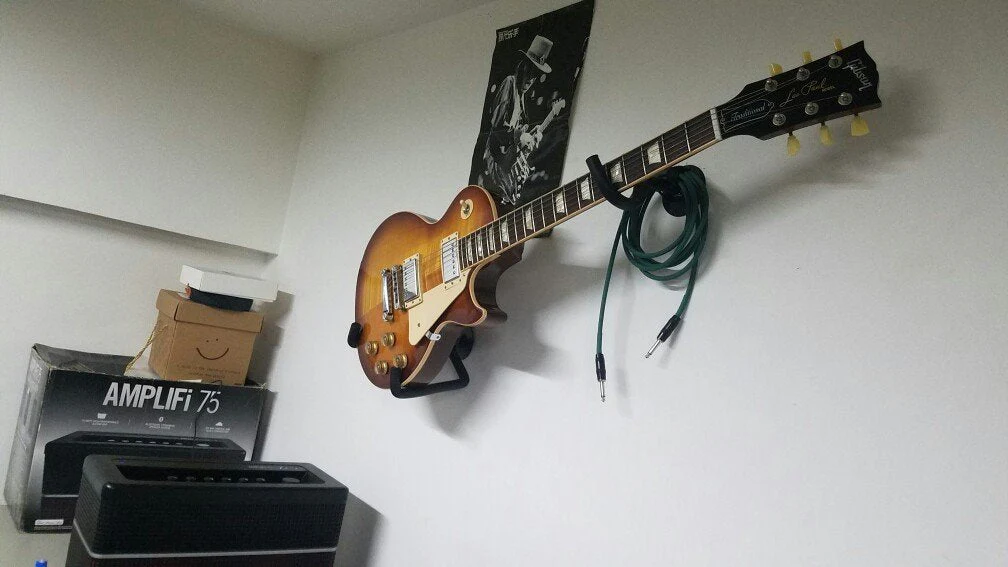 Electric Guitar Wall Hanger Ukulele Wall Mount Slatwall Horizontal Hawaiian Guitar Holder Bass Stand Rack Electric Guitar /Bass / Ukulele - Image 7