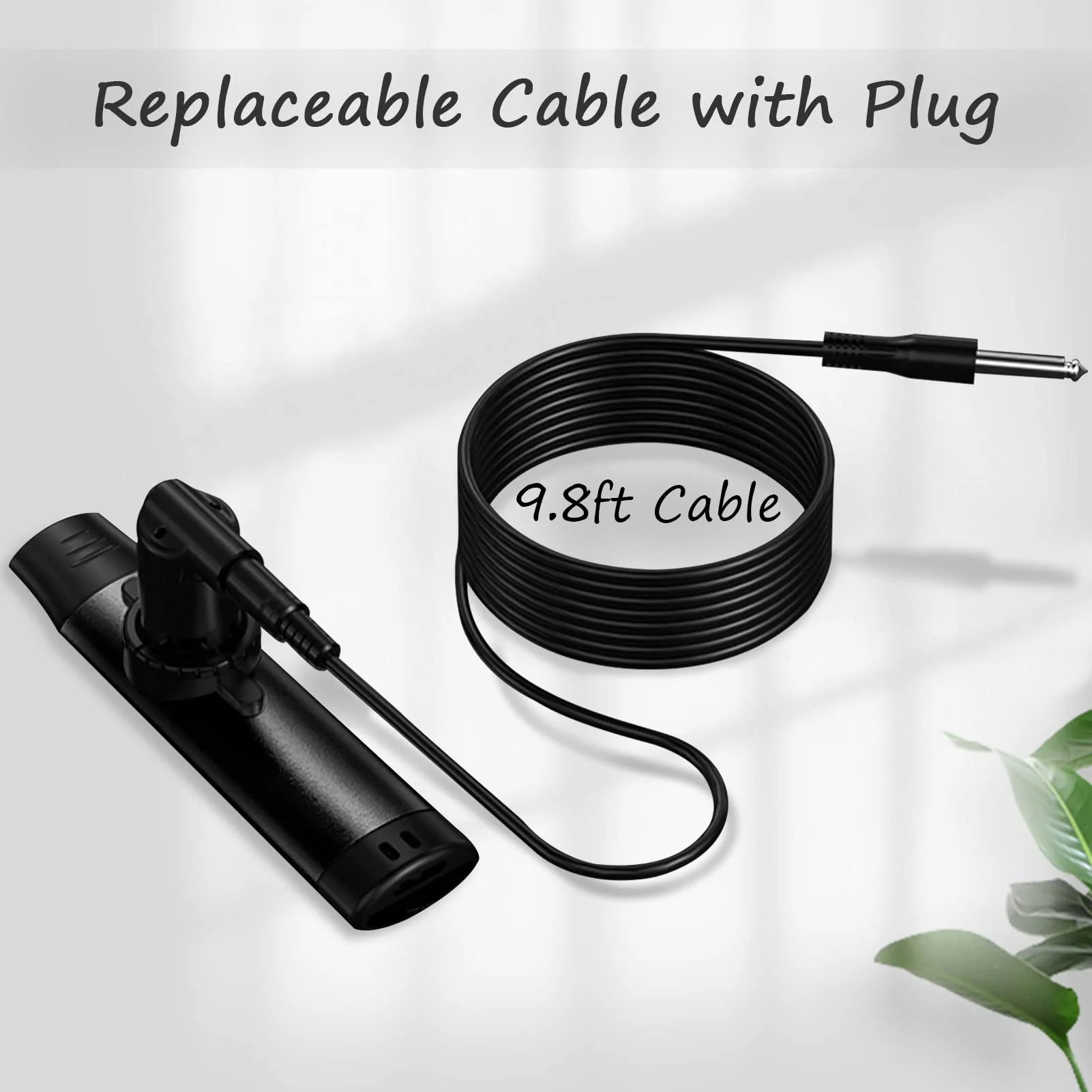 Electric Kazoo With Pickup, Professional Metal Kazoo with 5 Pcs Extra Membranes, 9.8ft Replaceable Cable and Jack, Adjustable Tone Music Instrument for Kids/Adults/Music Lovers(Electric Black) Electric Black - Image 5