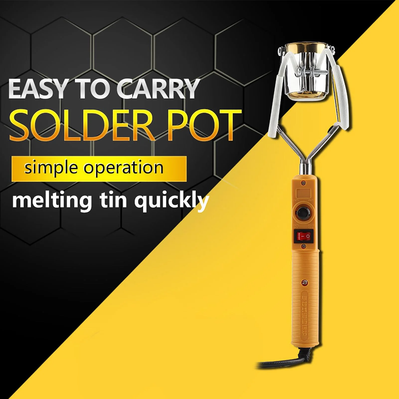 Electric Portable Soldering Pot Melting Tin Oven with Temperature Control, Fast Melting for Coil Pin Tin Plating (280W, European Standard 220V) - Image 3
