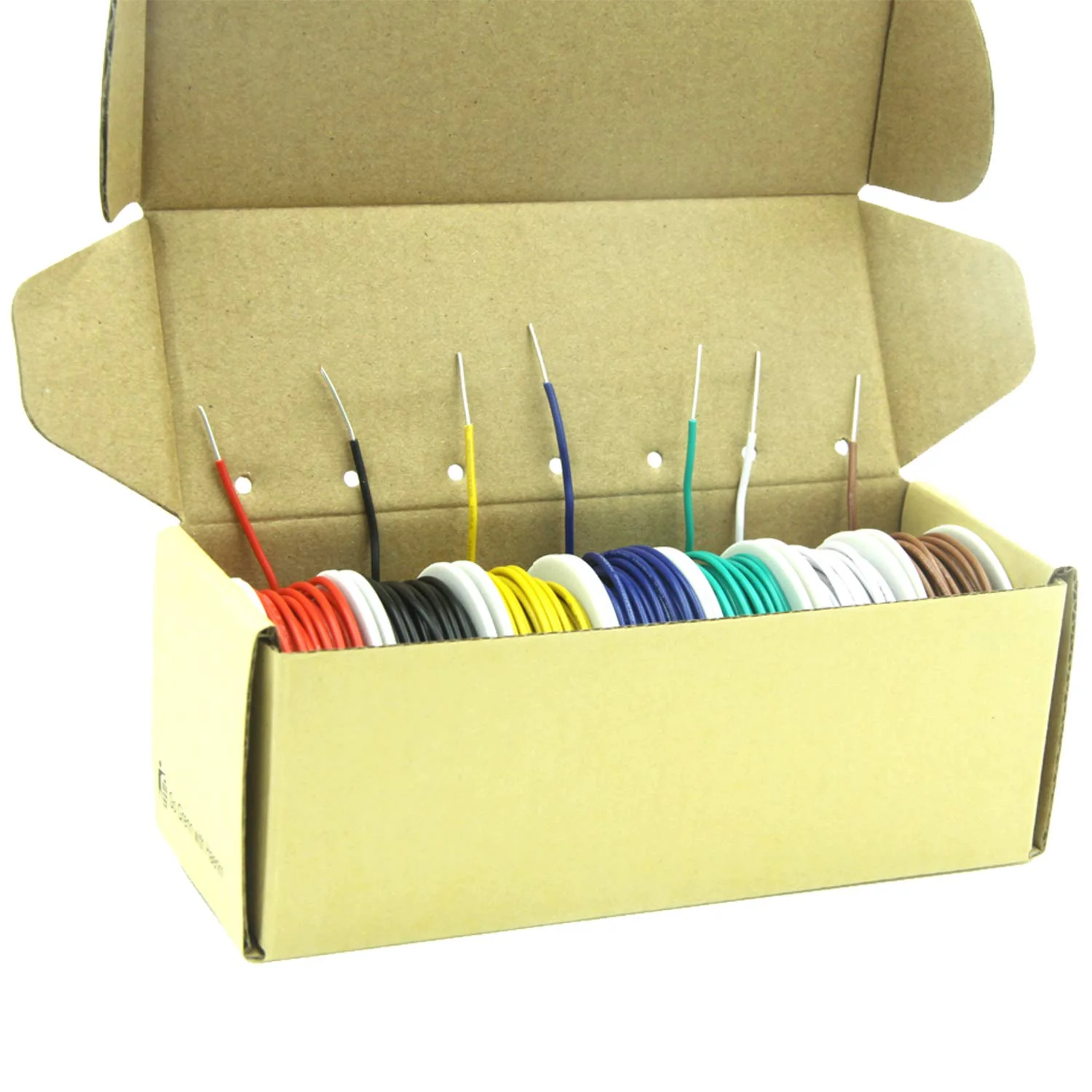 Electric Wire Kit, 0.82 mm² - 0.05 mm², 18awg-30awg, Electronic, Silicone Wires, Tinned Copper Cable, 7 Colours 0.2 mm²/24awg-Solide-7 colour - Image 3