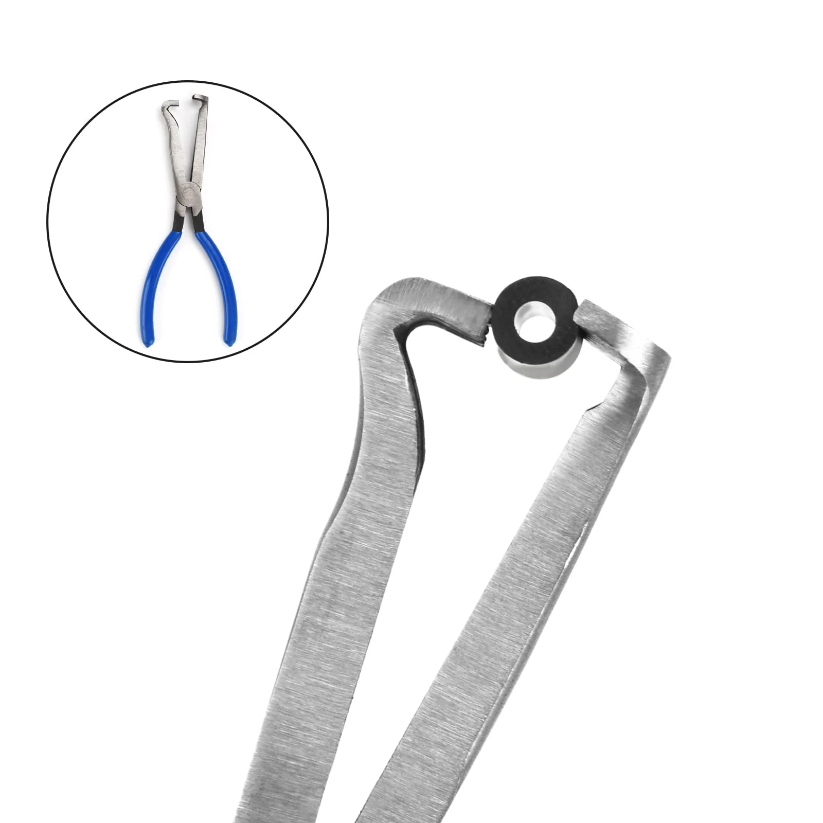 Electrical Disconnect Pliers, 8 inch Automotive Electrical Connector Disconnect Pliers Spark Plug Disassembly Tool (1PC Blue) - Image 2