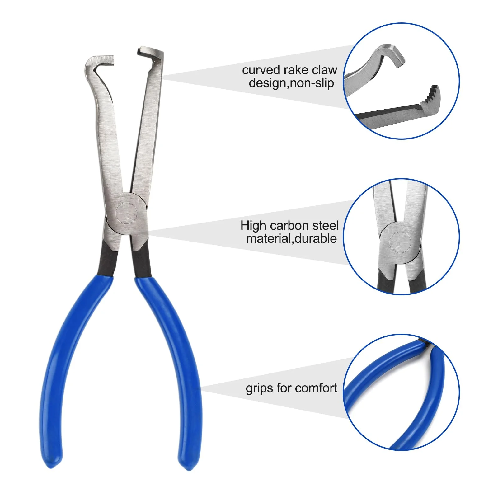 Electrical Disconnect Pliers, 8 inch Automotive Electrical Connector Disconnect Pliers Spark Plug Disassembly Tool (1PC Blue) - Image 3