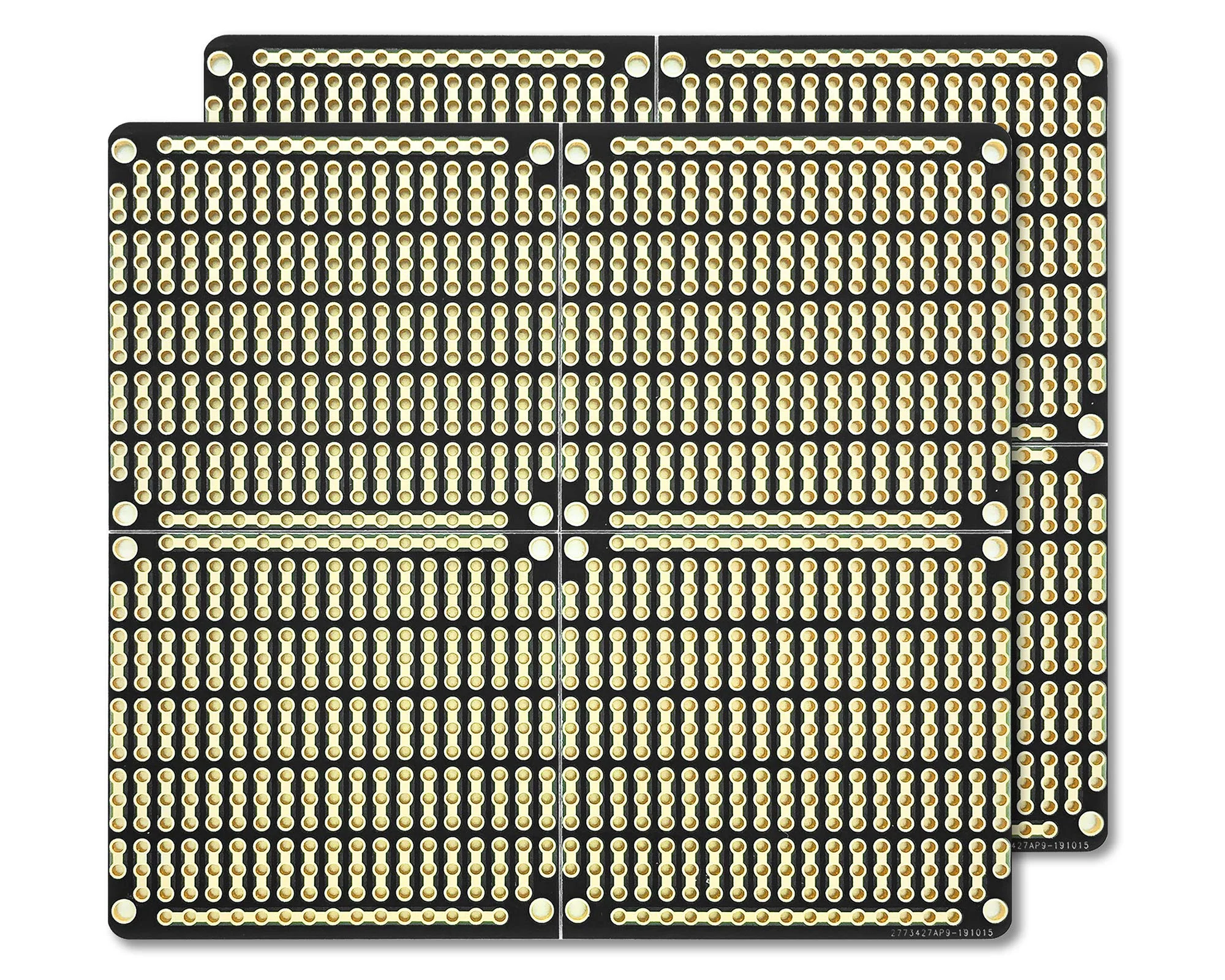 ElectroCookie PCB Prototype Board, Snappable Strip Board with Power Rails for Electronics Projects Compatible for DIY Arduino Soldering Projects, Gold-Plated, 3.8"x3.5" (2 Pack, Matte Black) 2.Black - Image 5