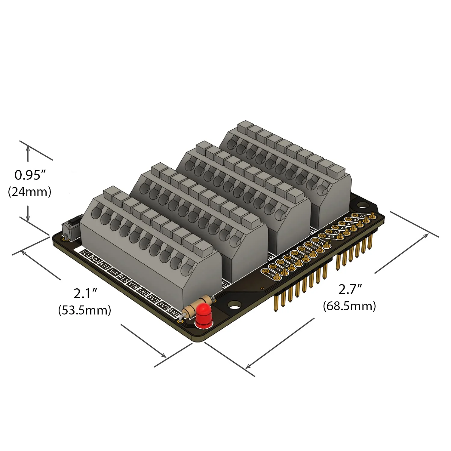 ElectroCookie Uno Terminal Block Shield Kit, Compatible for Arduino Uno R3, Push-in Simple Spring Connector Expansion PCB Module - Image 5