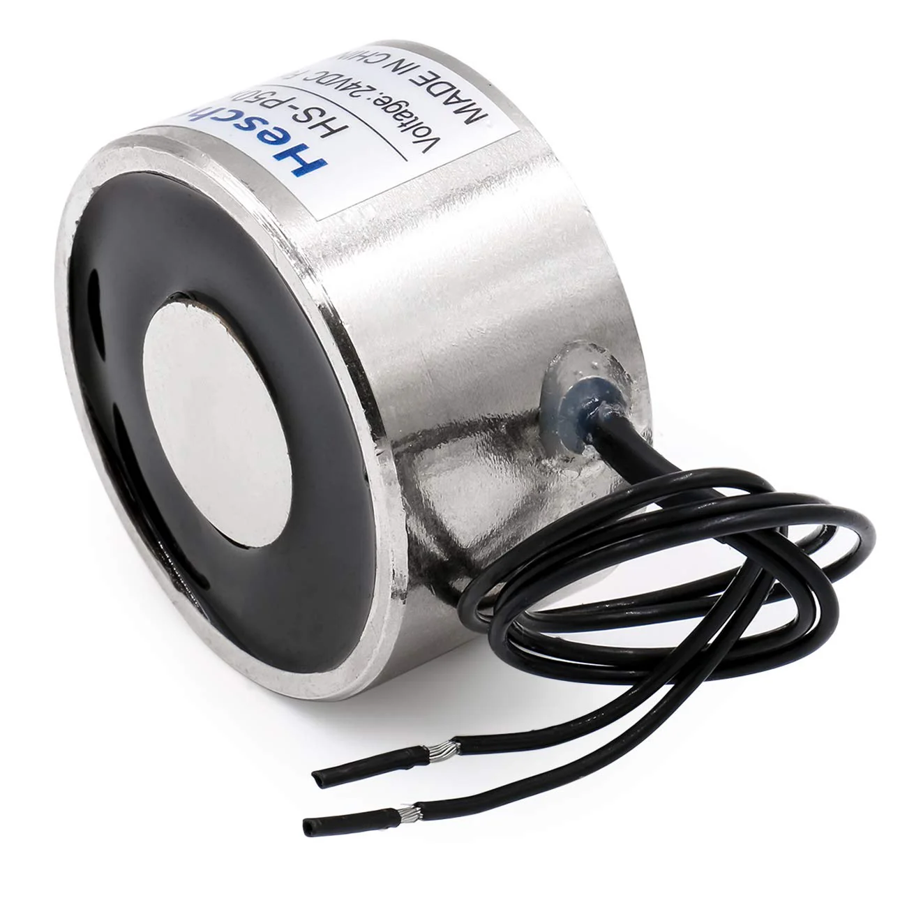 Electromagnet Magnet Solenoid P50/27, OD: 50mm, DC 24V, 50Kg/110 lb - Image 2