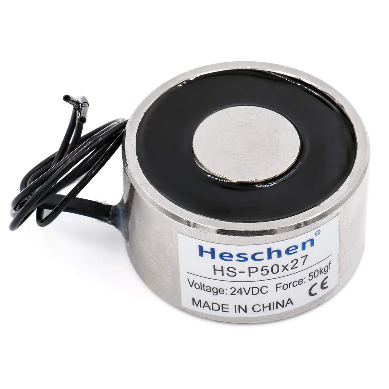Electromagnet Magnet Solenoid P50/27, OD: 50mm, DC 24V, 50Kg/110 lb - Image 3