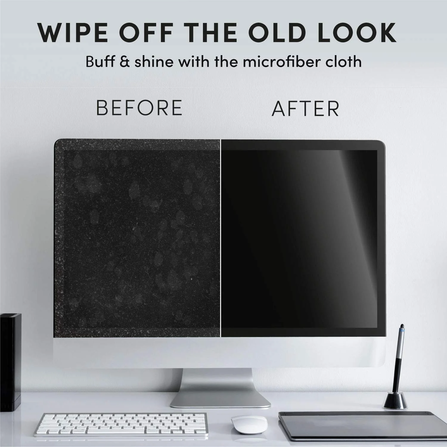 Electronic Wipes Screen Cleaner Streak-Free [2 Pack x40] Computer Screen Wipes, TV Screen Cleaner Wipes, Monitor Wipes for Smart TV, Laptop, iPhone, ipad and more - [Microfiber Cloth + 80 Wipes] 3 Piece Set - Image 2