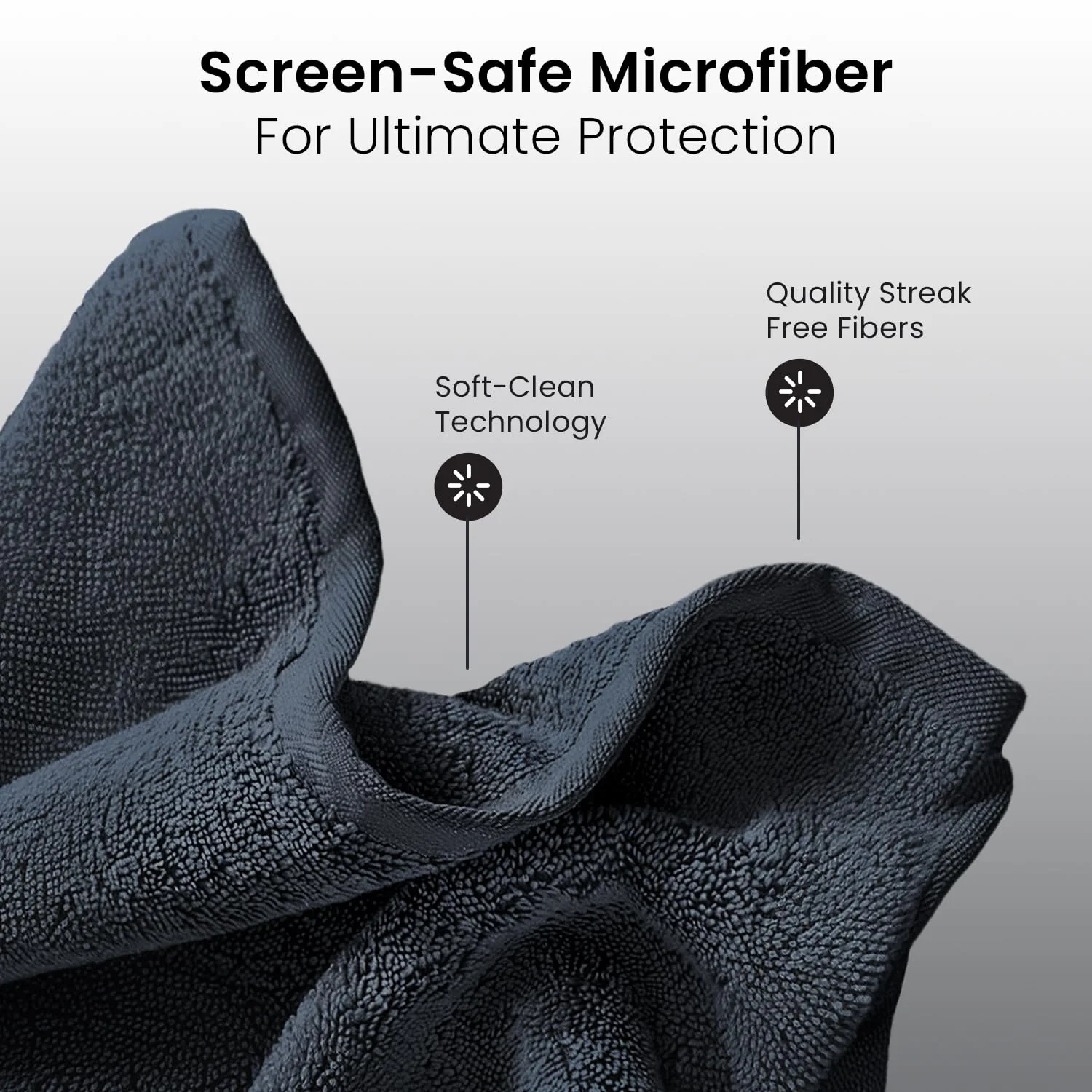Electronic Wipes Screen Cleaner Streak-Free [2 Pack x40] Computer Screen Wipes, TV Screen Cleaner Wipes, Monitor Wipes for Smart TV, Laptop, iPhone, ipad and more - [Microfiber Cloth + 80 Wipes] 3 Piece Set - Image 5