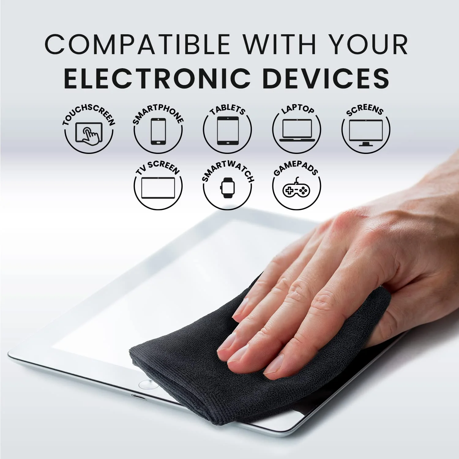 Electronic Wipes Screen Cleaner Streak-Free [2 Pack x40] Computer Screen Wipes, TV Screen Cleaner Wipes, Monitor Wipes for Smart TV, Laptop, iPhone, ipad and more - [Microfiber Cloth + 80 Wipes] 3 Piece Set - Image 8