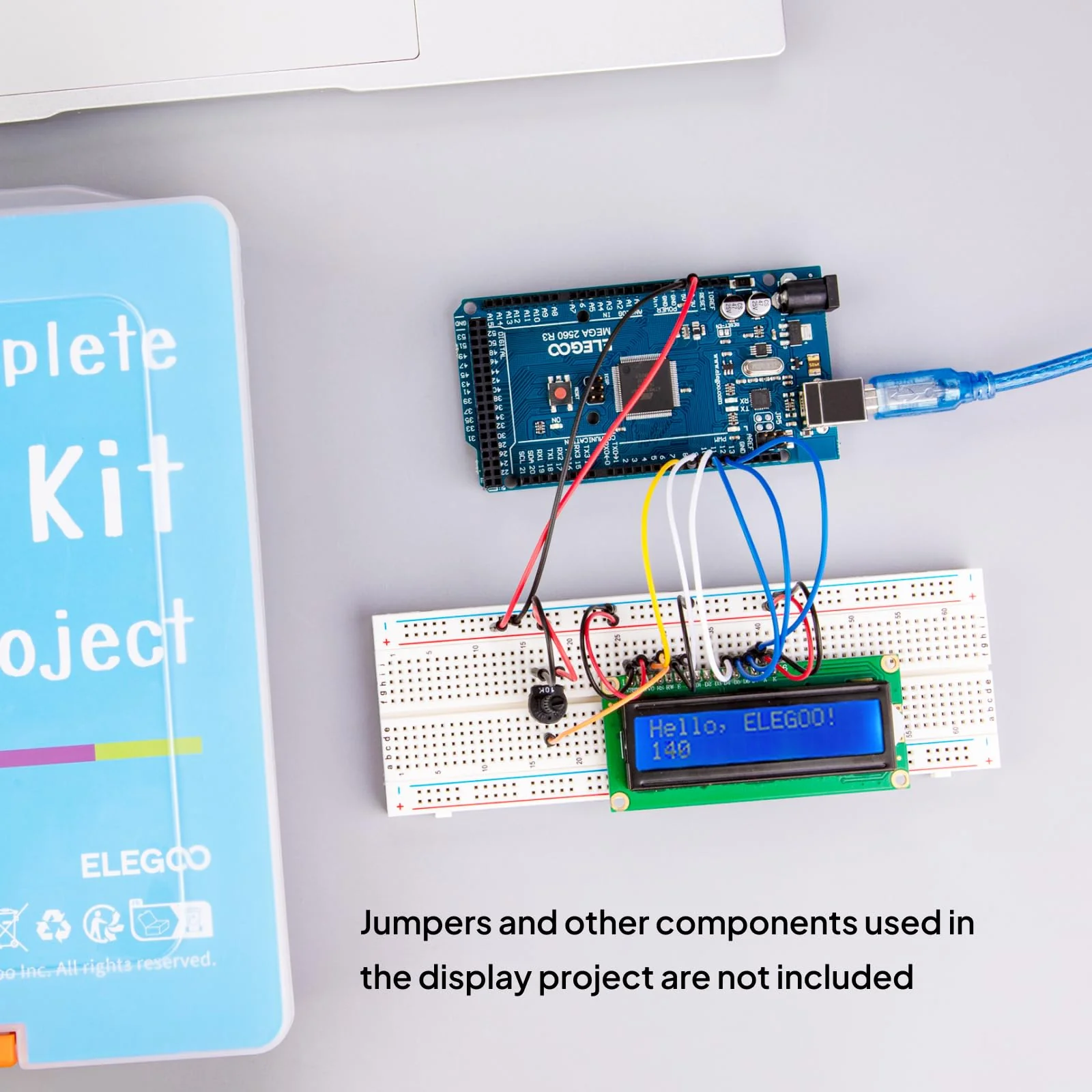 ELEGOO Breadboard Breadboard Solderless Prototype PCB Board Kit Electronics Breadboard Experiment Board 4 Power Bars for Arduino Jumper Cable Set of 2 830 and 400 Pin - Image 7