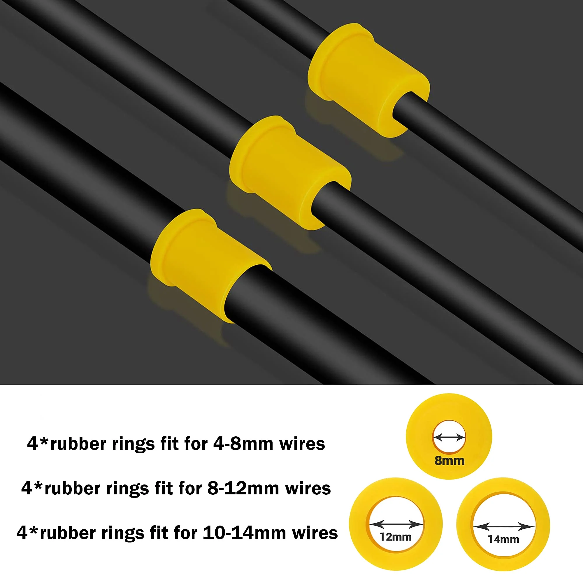 Elezenioc Junction Box Waterproof IP68, 4-Way Junction Box Outdoor Waterproof Cable Connector Outdoor Electrical Outdoor Distribution Box, Earth Cable Terminal Box, 4 mm - 12 mm (4 Way) 4 Way - Image 3