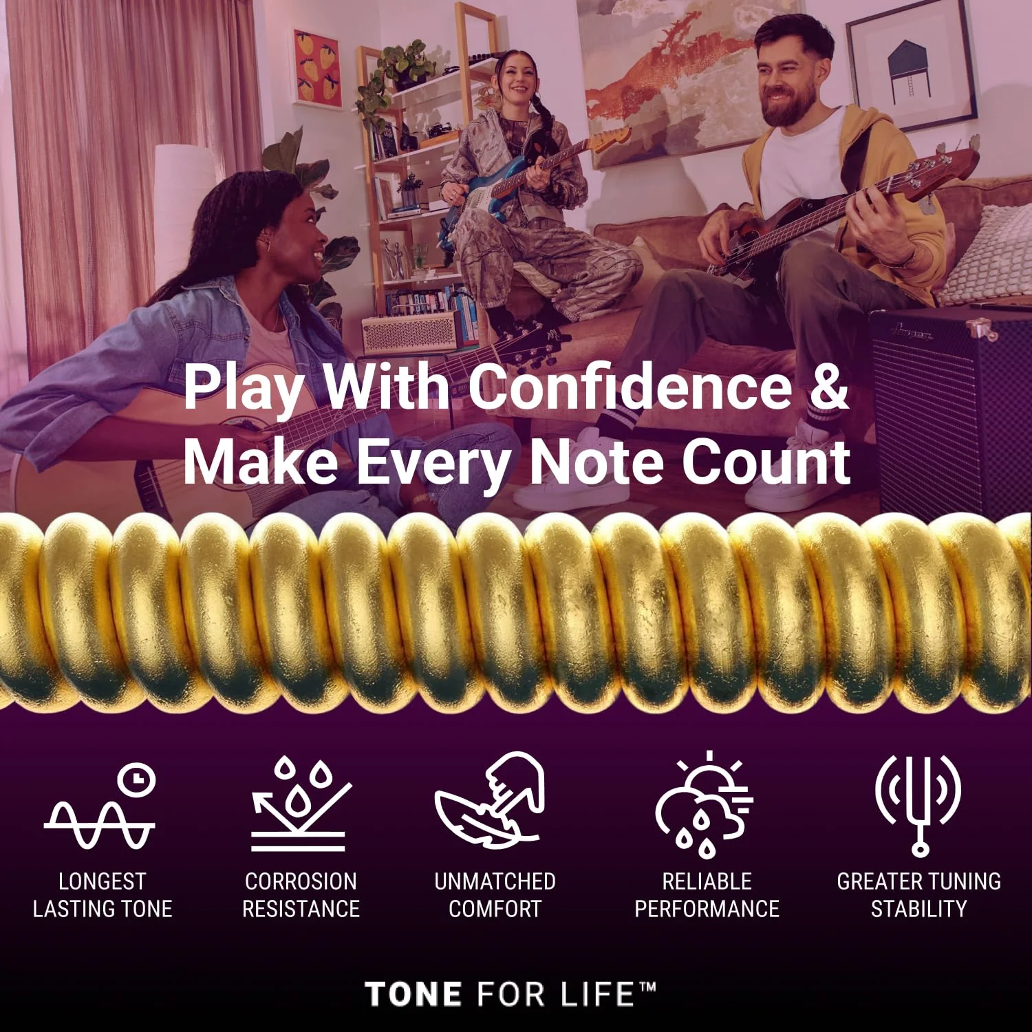 Elixir Strings, Acoustic Guitar Strings, 80/20 Bronze with NANOWEB Coating, Longest-Lasting Bright and Focused Tone with Comfortable Feel, 6 String Set, Light 12-53 Light (.012-.053) 1 Pack - Image 5