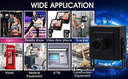 ELP 3.6mm Lens 1MP Mini HD USB Camera with Metal Case for Computer,720P 30fps Mini UVC USB2.0 Video Webcam OV9712 Lightburn Camera for Medical Endoscope 3D Scanner,ATM,Kiosk,3.3ft/1m Cable for Laptop - Image 6