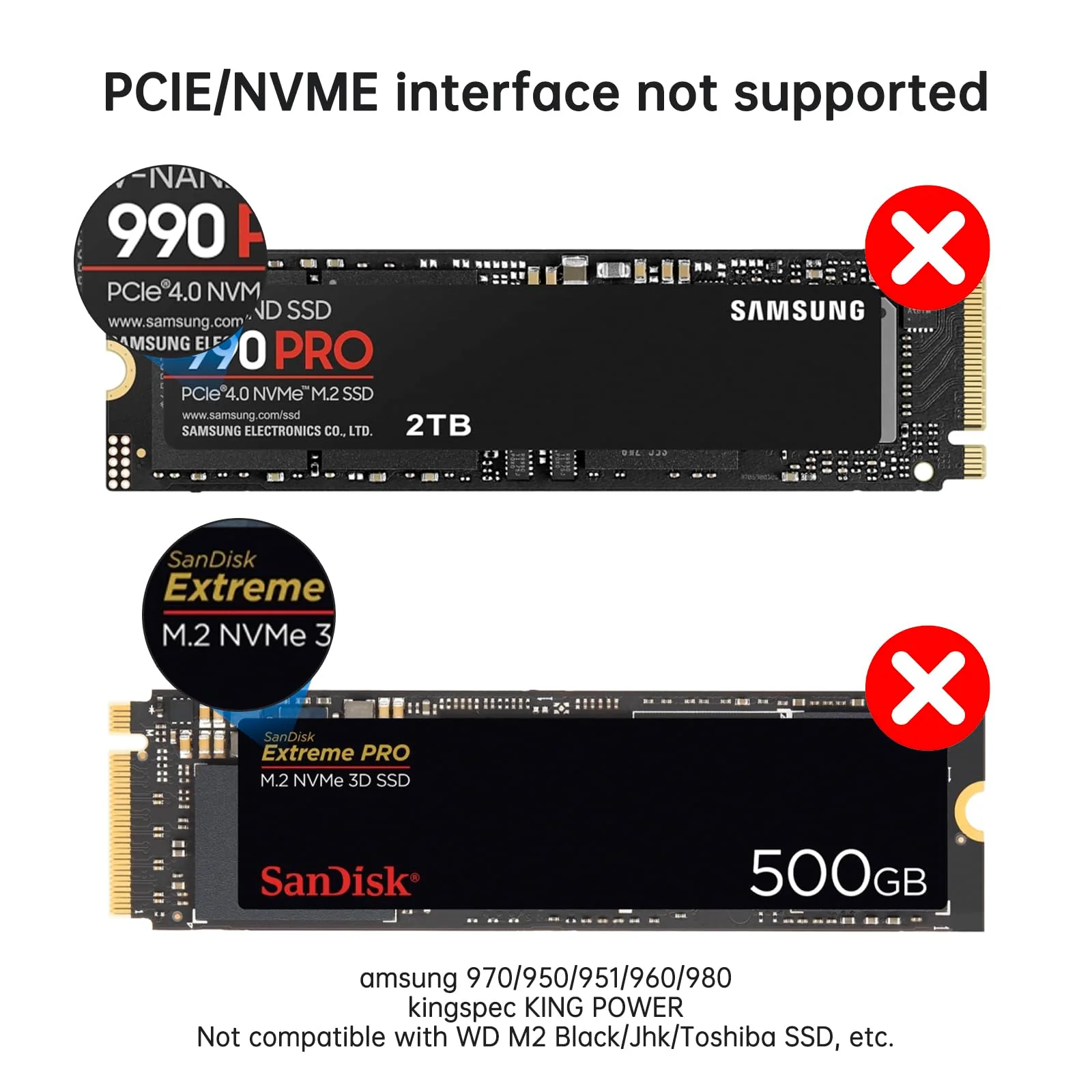 ELUTENG M.2 SATA NGFF to SATA Adapter (Not Support NVME/ M.2 PCIE) 6Gbps Dual NGFF MSATA Adapter B Key/ B&M Key SSD to 2.5" SATA III Converter Adapter Max 4TB Support 2230 2242 2260 2280 SSDs - Image 5