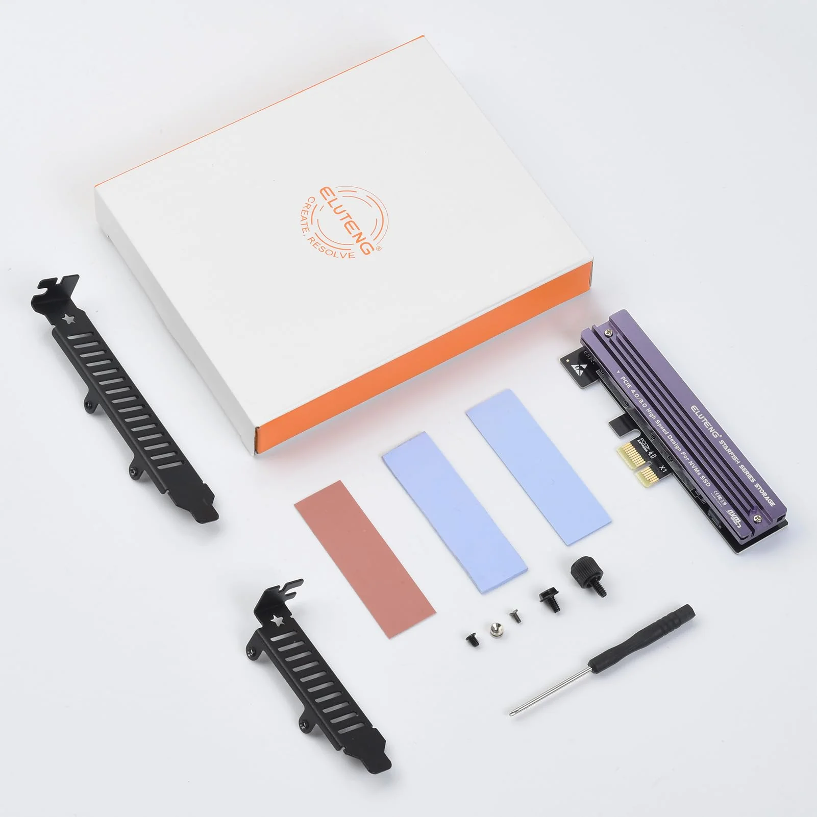 ELUTENG NVME PCIe 4.0 Adapter M.2 NVME SSD to PCI-e Slots X1 X4 X8 X16 Expansion Card with Aluminum Heatsink NVME SSD to PCI Express Card Low Profile Bracket Support 2230 2242 2260 2280 SSD - Image 7