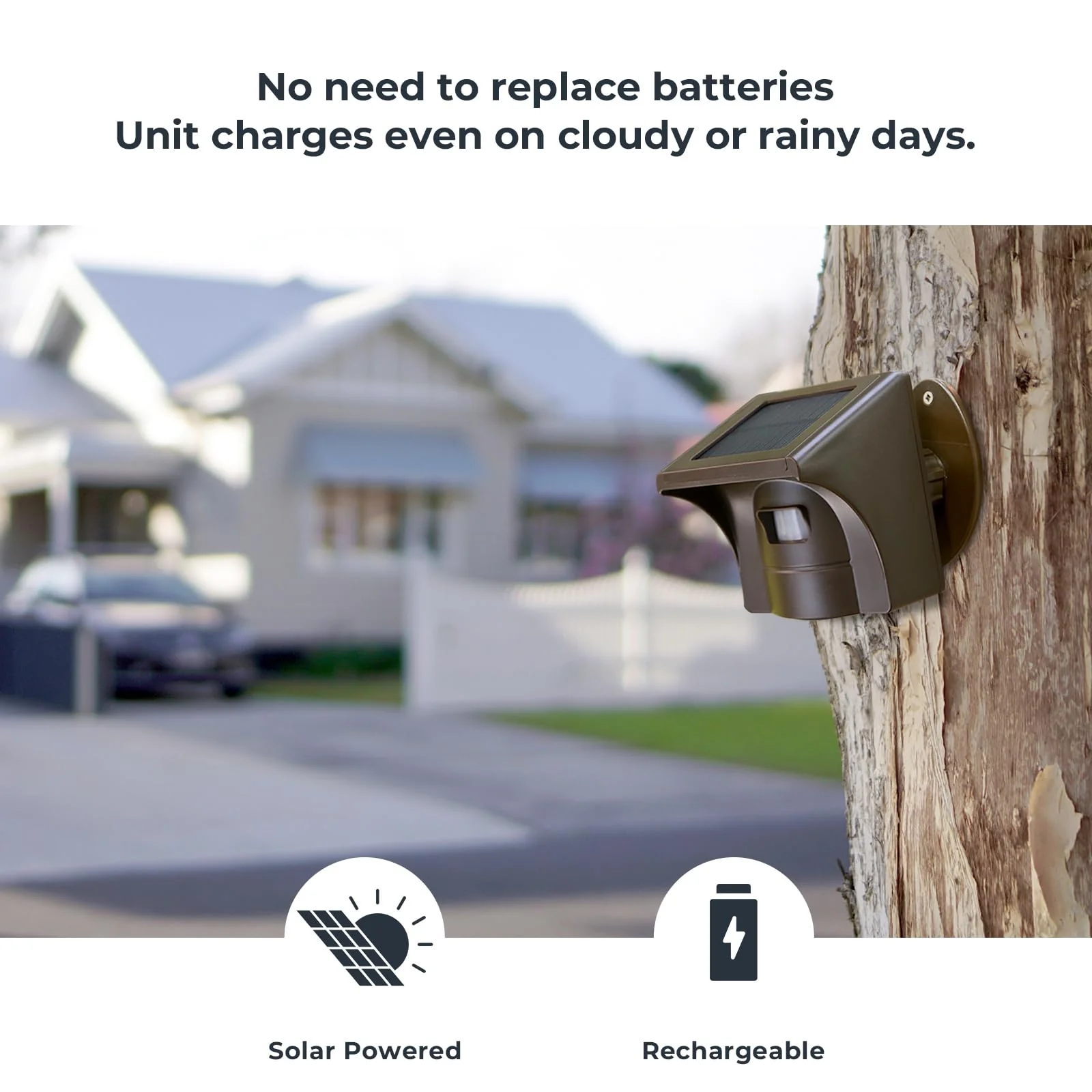 eMACROS Non-APP Wireless Driveway Alarm — 1/2 Mile Solar Motion Sensor with Plug-in Receiver for Driveways, Homes, Large Properties, Weatherproof Outdoor Security System 1 receiver and 1 sensor - Image 3