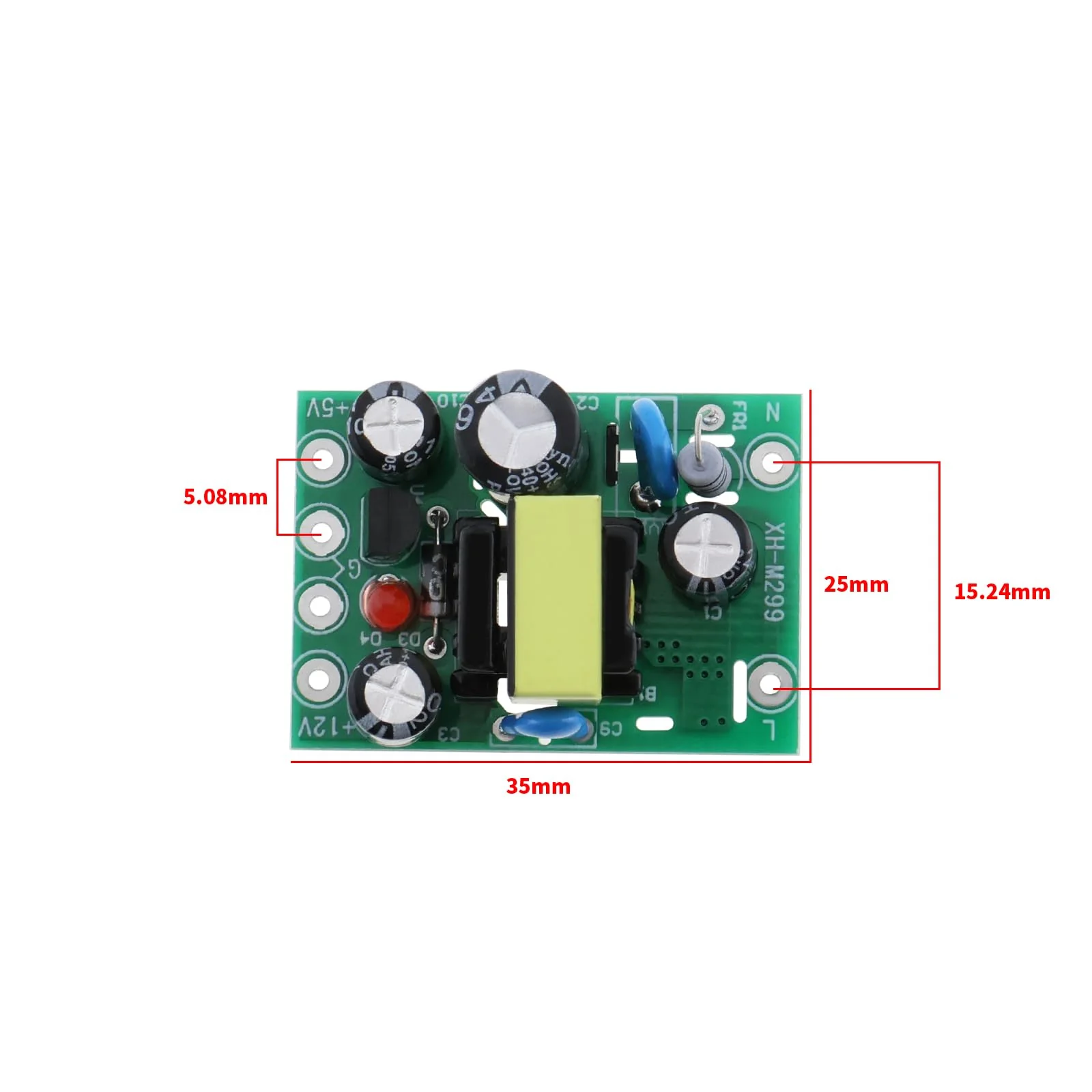 eMagTech 2pcs XH-M299 Switching Power Module Mini AC-DC Converter Module AC to DC Transformer Power Module Power Supply Convert Board Module Input AC 110-220V - Image 4