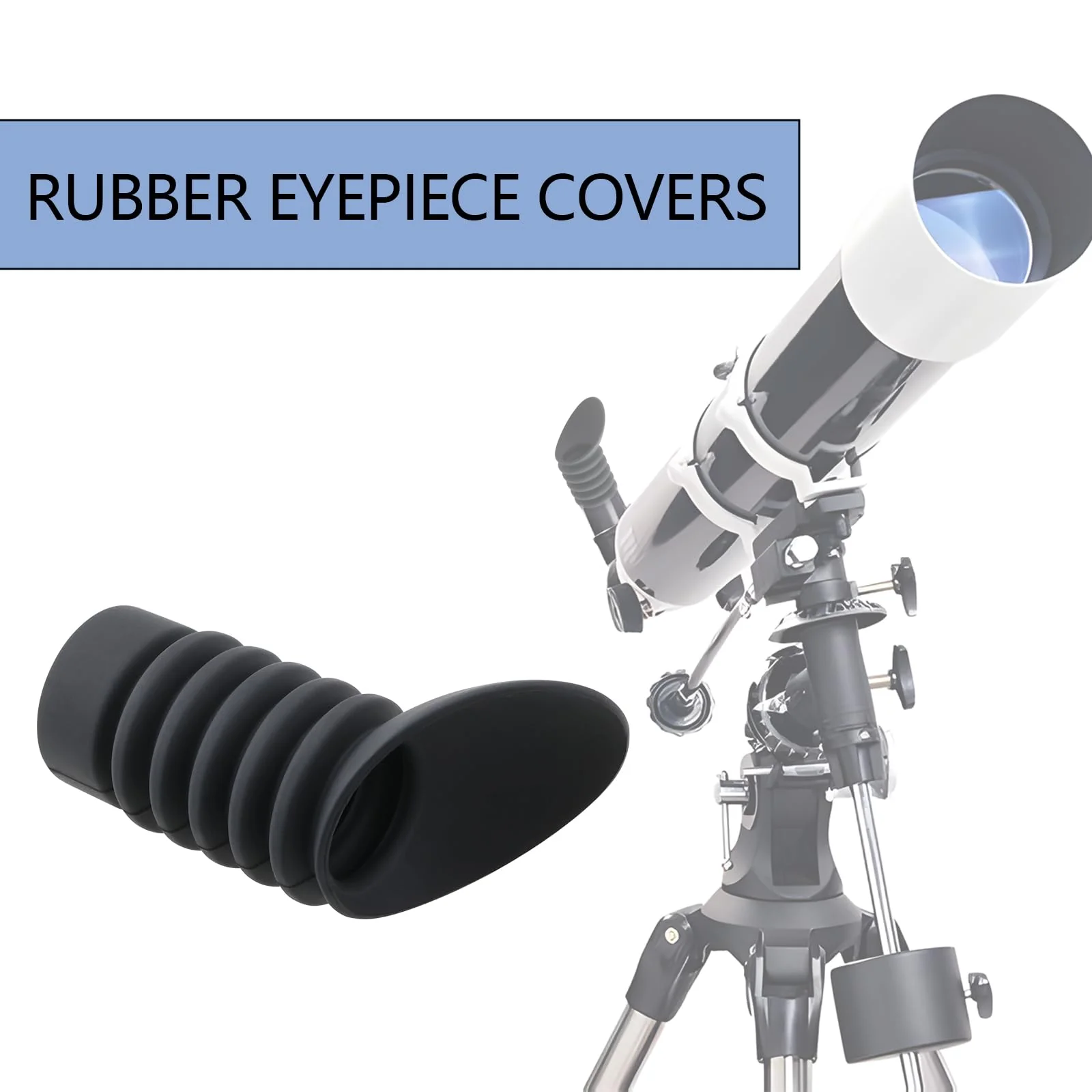 eMagTech Rubber Eyepiece Cover Oblique Eyepiece Hood for 36mm-42mm Ocular Lens Extender Eye Relief Distance Optics Cover Obliqued Hood Eyecups - Image 2