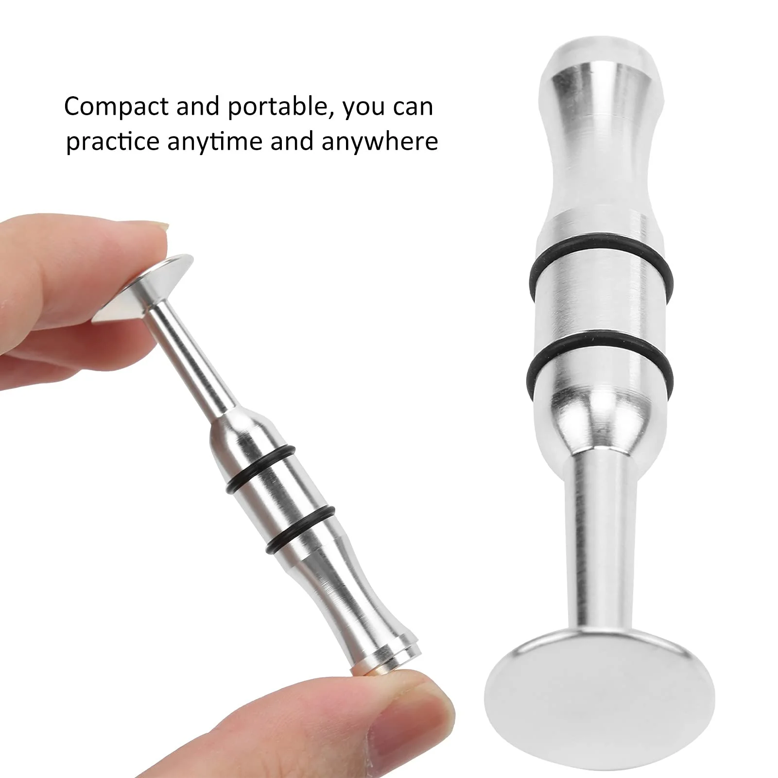Embouchure Training Device Mouthpiece, Mouth Strength Trainer, Brass Instrument Accessories, Personal Embouchure Trainer Mouth Muscles Builder for Trombones Woodwinds Saxophone(Silver) - Image 3