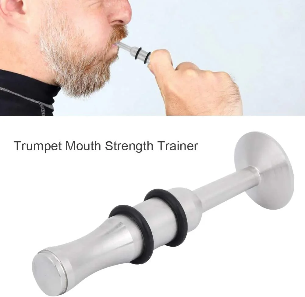 Embouchure Training Device Mouthpiece, Mouth Strength Trainer, Brass Instrument Accessories, Personal Embouchure Trainer Mouth Muscles Builder for Trombones Woodwinds Saxophone(Silver) - Image 5