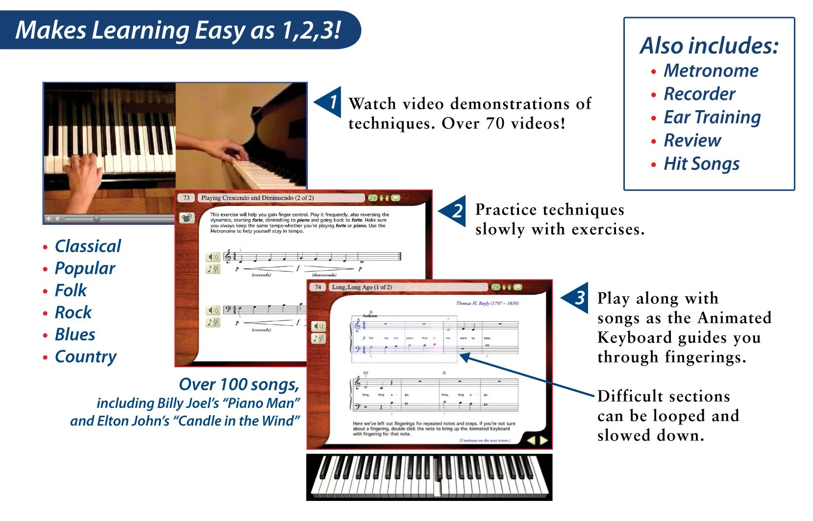 eMedia Piano & Keyboard Method V 3.0 - Amazon Exclusive Edition with 150+ Additional Lessons v3.0 - Image 3