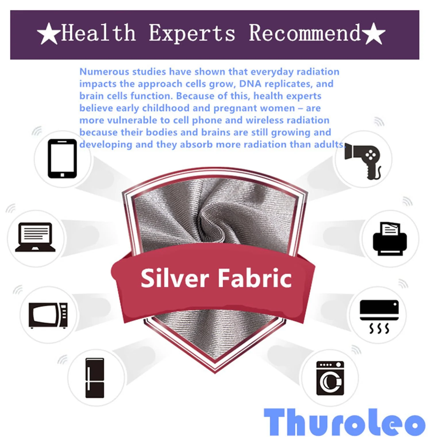 EMF Protection Clothes 5G Anti Radiation Faraday Tank Maternity Pregnancy Shielding Apron Dress Babyshower Gift Silver - Image 8