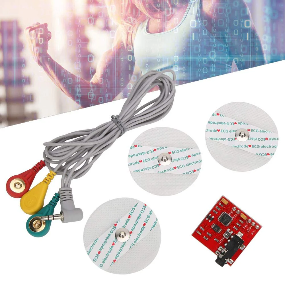 EMG Muscle Sensor, Electromyographic Sensor, Muscle Signal Sensor System with EMG Connection Cable + Test Suction Pad, for Measuring and Observing Muscle Activity - Image 2