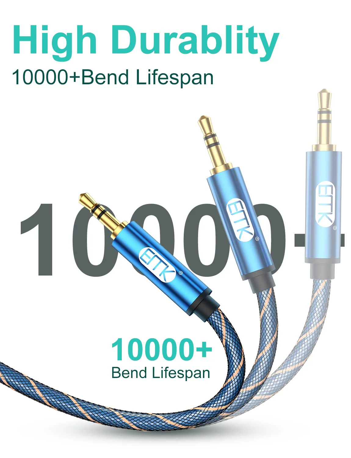 EMK Dual Female XLR to 3.5mm Cable, Unbalanced XLR Female to 1/8 Inch Mini Jack TRS Stereo Aux Interconnect Audio Mic Breakout Patch Cord(6.6FT/2M) 6.6FT/2M 3.5mm Male/2XLR Female - Image 6