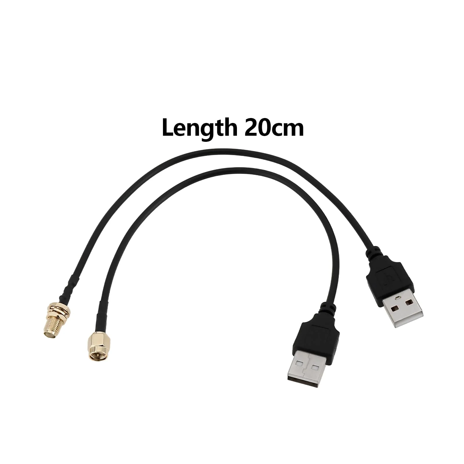 EMSea 2pcs SMA Male / Female to USB Coaxial Cable Connector RG174 Connector Adapter Length 20cm For Debugging Electronic Devices Signal Transmission Wireless Devices SMA-Stecker/-Buchse auf USB - Image 4
