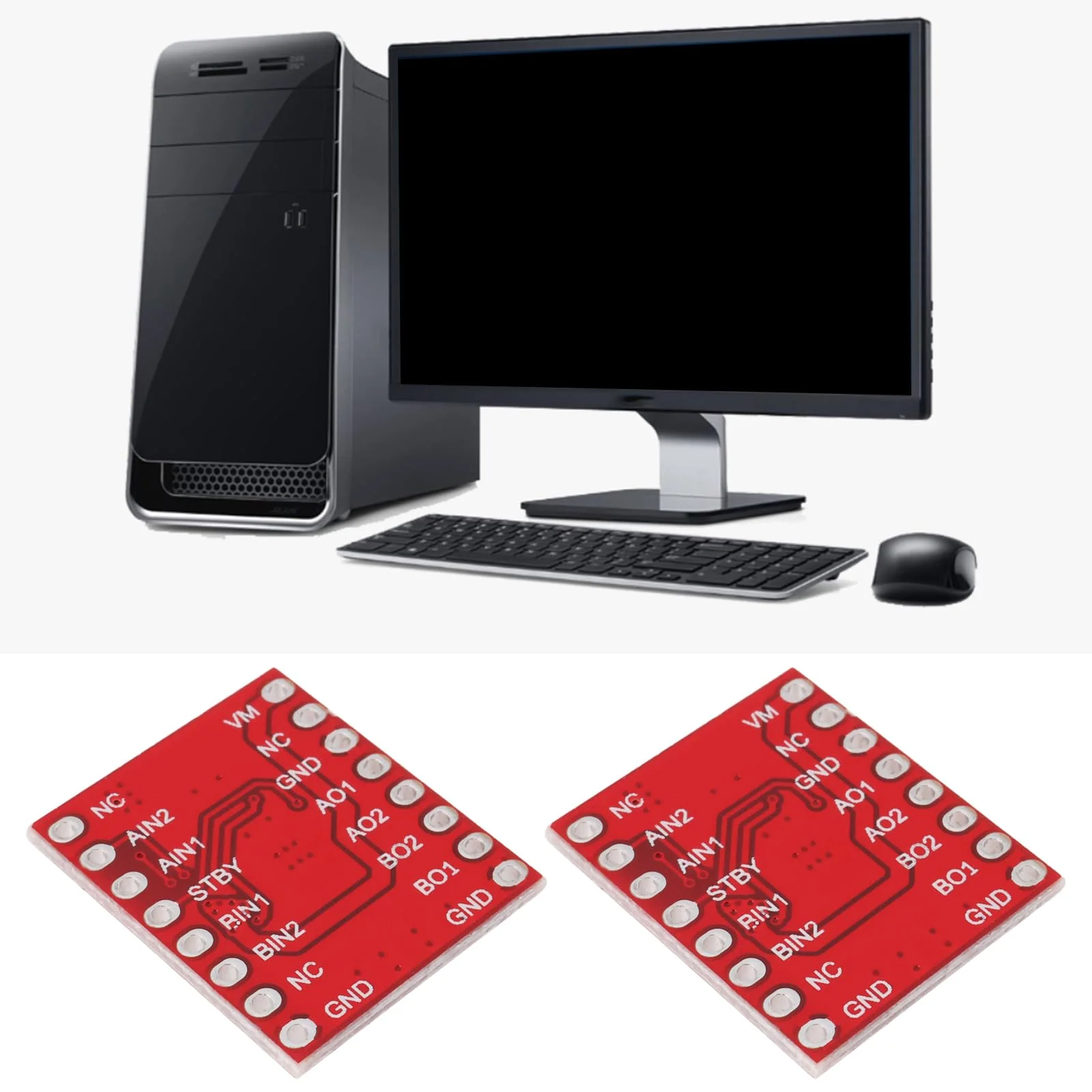 EMSea 5pcs DC Motor Driver Board DRV8833 for TB6612FNG Computer Motor Fan Light 21x18mm - Image 2