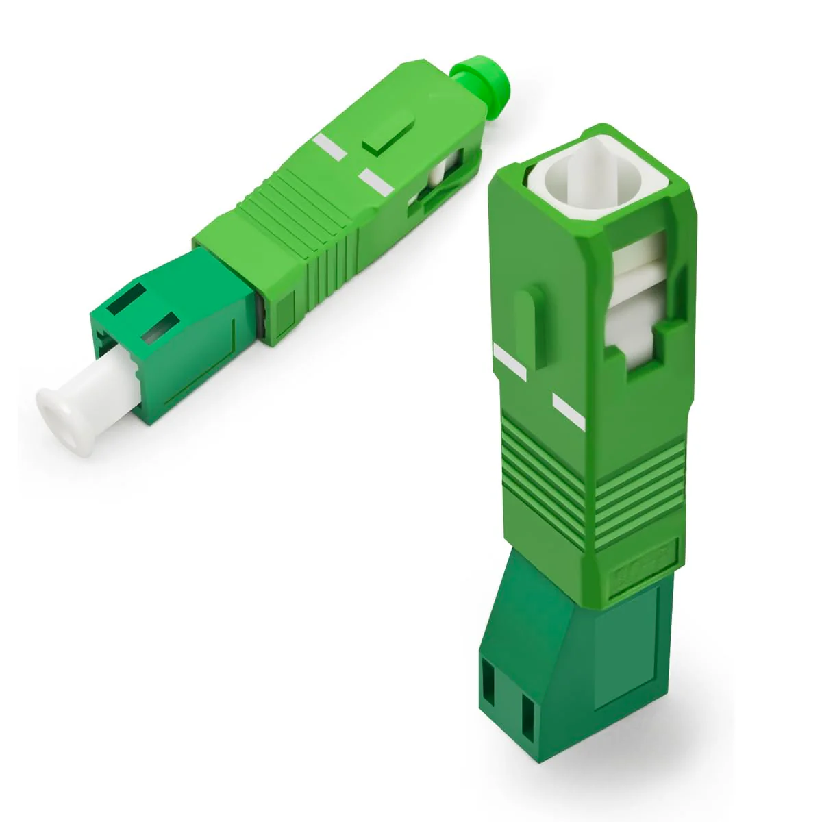 EMSECKO Fibre Optic Adapter LC/APC Female to SC/APC Male Singlemode 9/125um Simplex Hybrid Fibre Optic Adapter Connector for Reliable Interface Conversion, OTDR, VFL etc. LC-SC APC - Image 2