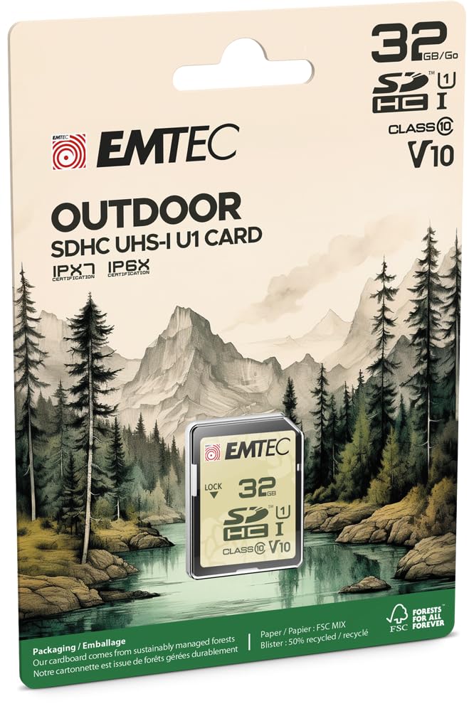 EMTEC 32GB Outdoor SD Card - UHS-I U1 V10 - IPX7 protection - ideal for full HD videos - Image 2