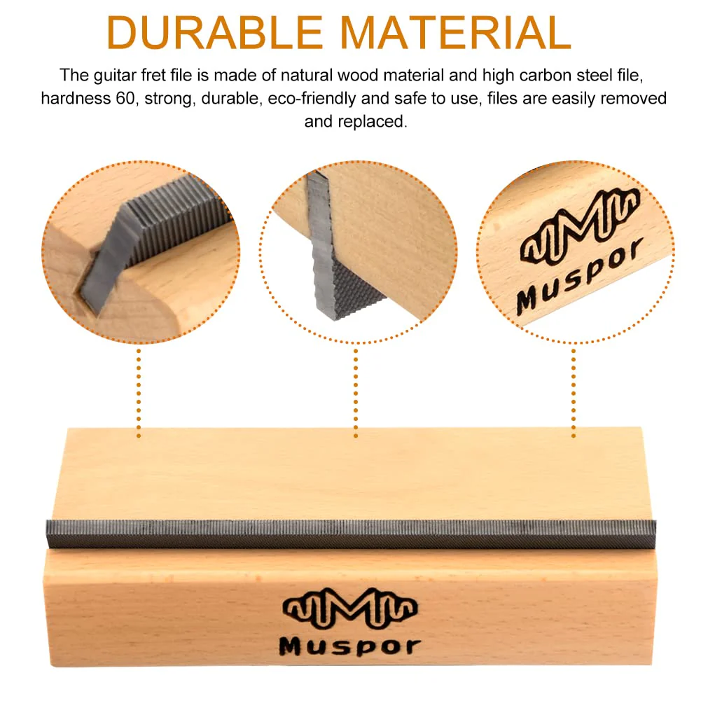 EMVANV Wood Guitar Fret Beveling File, Wood Cutting Edge Tool Fret End Dressing Luthier Tool Bass Ukulele 35/90 Degree Luthier File Tool(Size:1pc) 1pc - Image 4