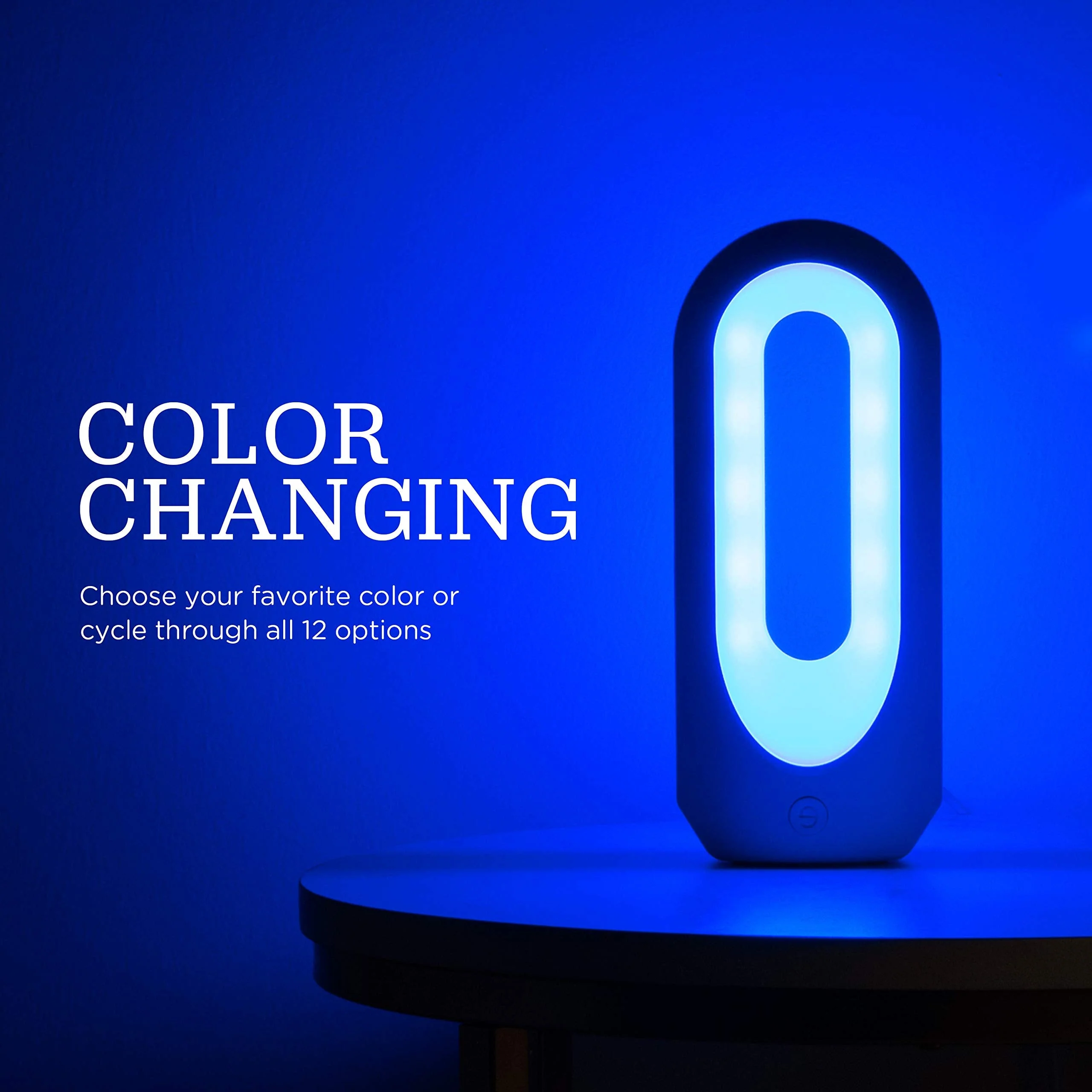 Enbrighten Color Changing LED Lamp, Modern Night, Dimmable Whites & Vibrant RBG Colors, Dorm Essentials, Ideal for Home Office, Gaming, Bedroom, Kids Room, Reading Light, 49632, Plastic, White - Image 2