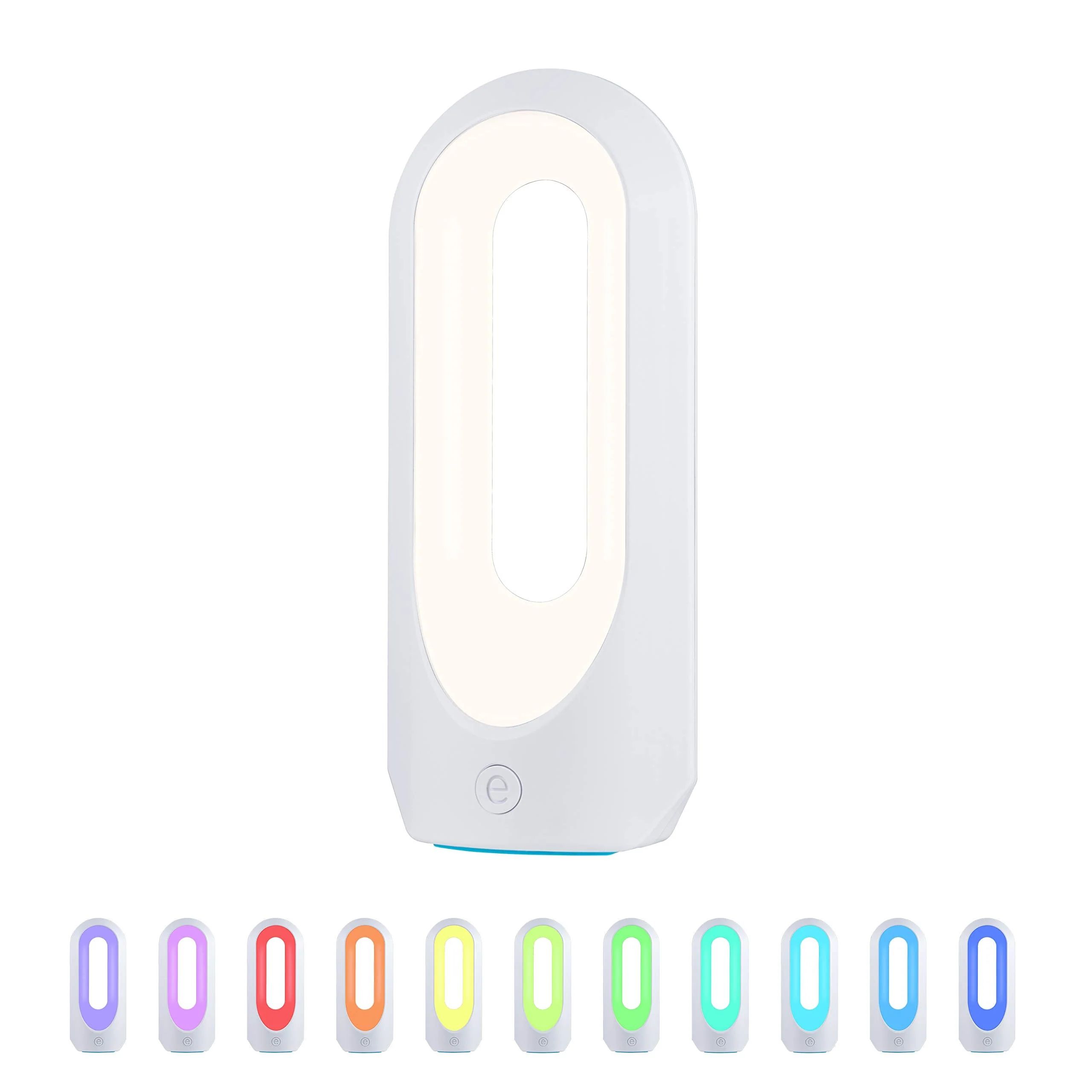 Enbrighten Color Changing LED Lamp, Modern Night, Dimmable Whites & Vibrant RBG Colors, Dorm Essentials, Ideal for Home Office, Gaming, Bedroom, Kids Room, Reading Light, 49632, Plastic, White - Image 6