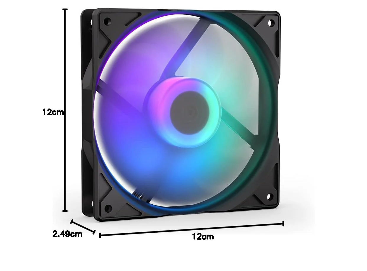 ENDORFY Stratus 120 PWM ARGB PC Case Fan, 120mm ARGB, Optional Automatic Fan Stop, Large RPM Range with PWM Control, High Flow Constraints Performance, EY4A008 - Image 7