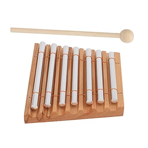Energy Chime with Mallet Rhythm Wind Chime 7 Tone Hand Chimes Wind Chimes Percussion Instruments Reminder Meditation Chimes for Classroom Management Teaching Supplies 16.8 * 15 * 13cm - Image 2