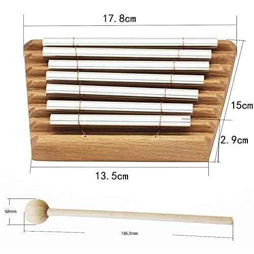 Energy Chime with Mallet Rhythm Wind Chime 7 Tone Hand Chimes Wind Chimes Percussion Instruments Reminder Meditation Chimes for Classroom Management Teaching Supplies 16.8 * 15 * 13cm - Image 4
