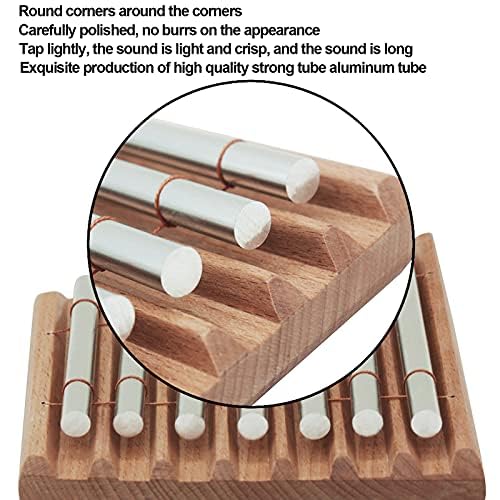 Energy Chime with Mallet Rhythm Wind Chime 7 Tone Hand Chimes Wind Chimes Percussion Instruments Reminder Meditation Chimes for Classroom Management Teaching Supplies 16.8 * 15 * 13cm - Image 7