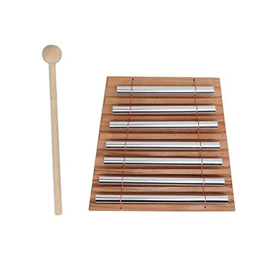 Energy Chime with Mallet Rhythm Wind Chime 7 Tone Hand Chimes Wind Chimes Percussion Instruments Reminder Meditation Chimes for Classroom Management Teaching Supplies 16.8 * 15 * 13cm - Image 8