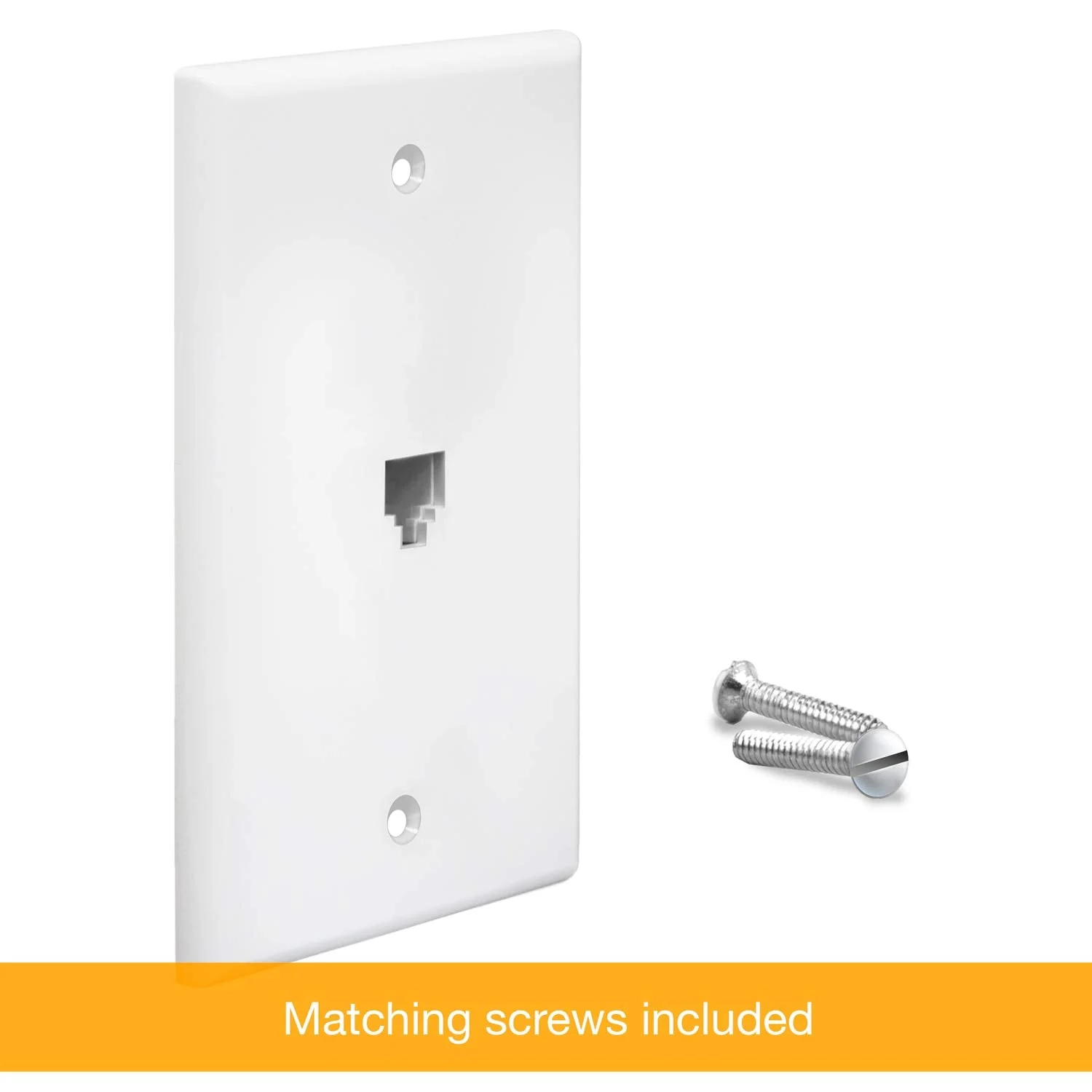 ENERLITES RJ11 Telephone Jack Wall Plate by 1-Gang, Standard Size, White, 6-Position 4-Conductor, Single Port 2-Line Support 6611-W, White 1 Pack - Image 5
