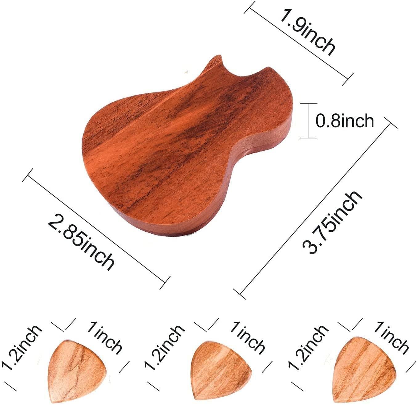 Engraved Guitar Pick Box For Dad, Guitar Shaped Guitar Pick Box, Personalized Wood Guitar Picks Box with 3 Pcs Guitar Picks Gift for Father's Day daddy - Image 7