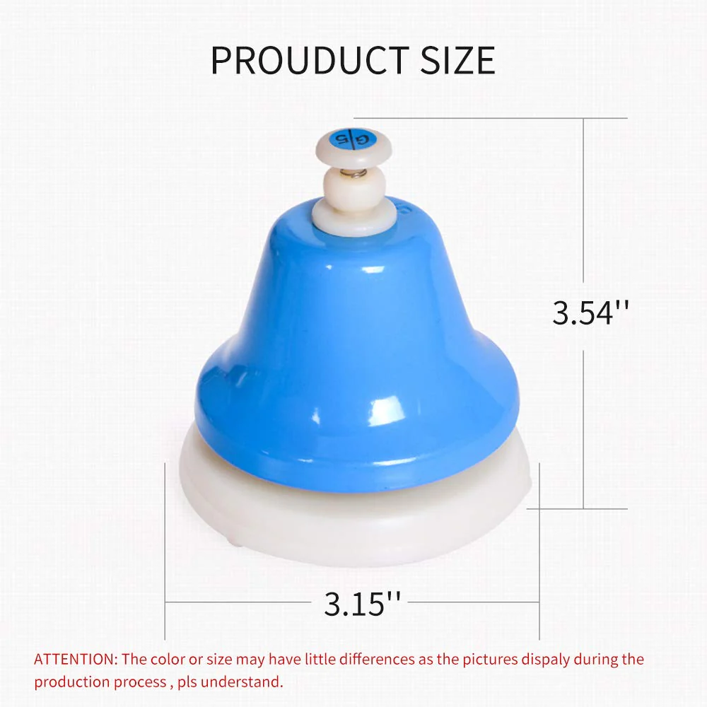 ENNBOM Desk Bell 8 Notes Music Percussion Instrument - Diatonic Hand Bell for Musical Teaching - Image 3
