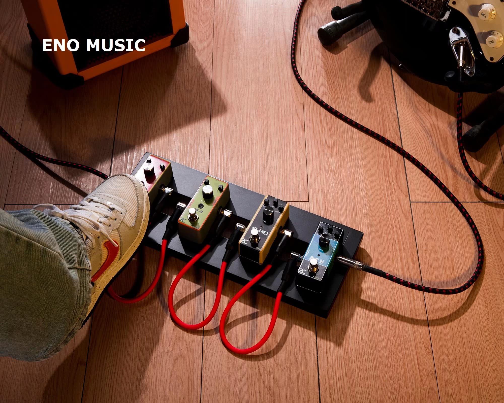 ENO MUSIC 14" Mini Pedal Board Guitar Effects Compact Small Pedalboard with Pedals Mountain Tape & Cable Tie ES-1 14" Pedalboard - Image 7