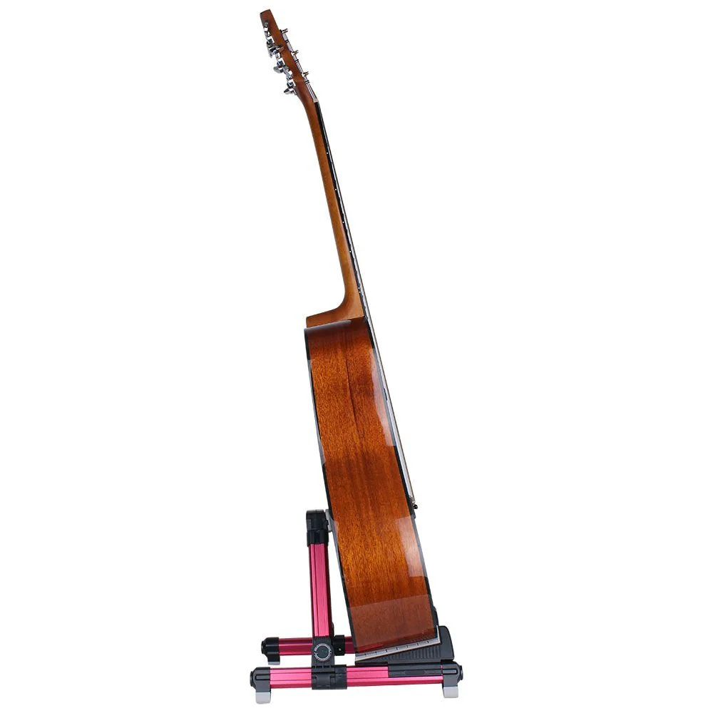 ENO Music Folding Acoustic Guitar Stand, Suitable for Electric Guitars, Bass Guitars Alumium red - Image 6