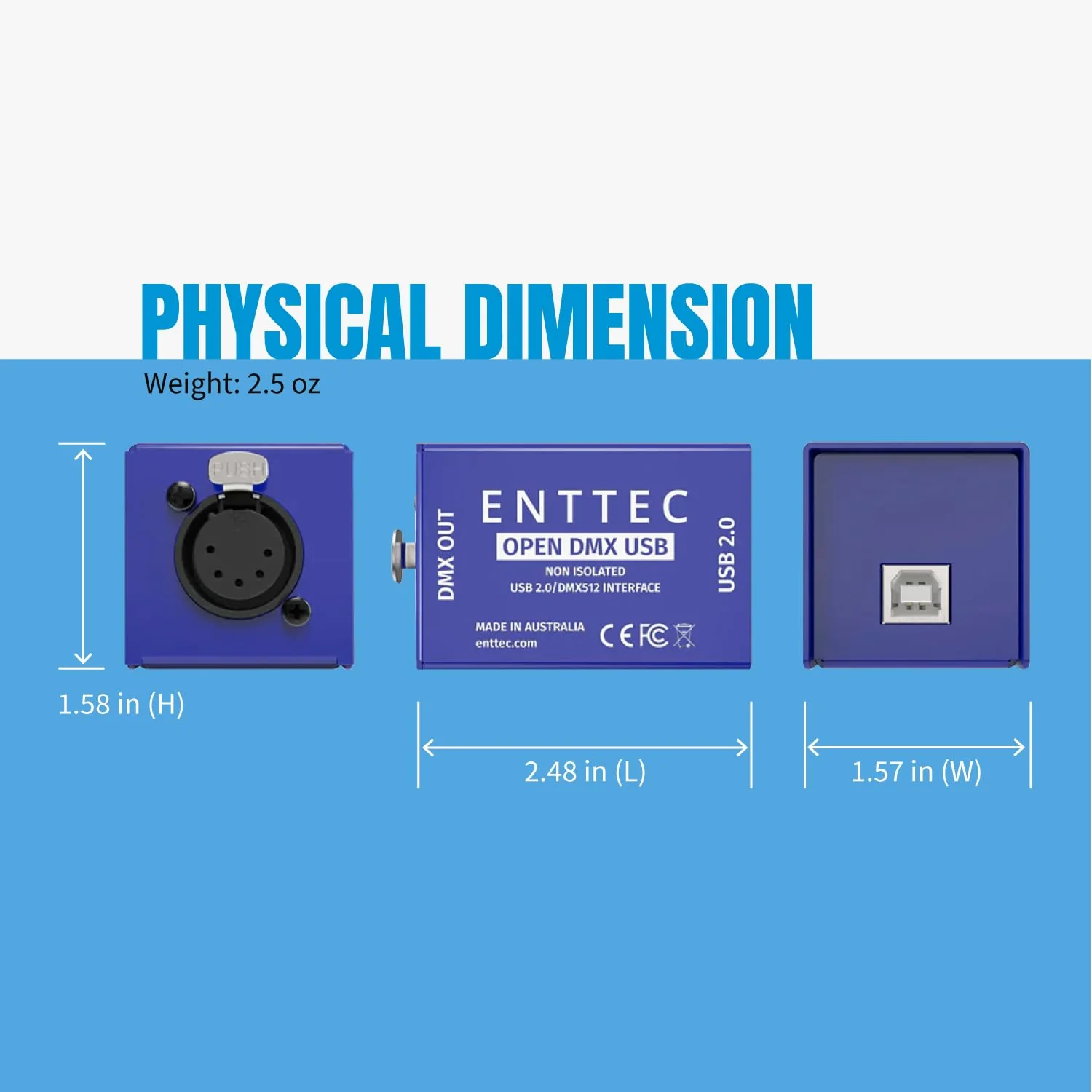 Enttec Open 70303 DMX USB Lighting Interface & SIRS-E 70029 5P Male to 3P Female Adapter (Bundle) - No Software Included - Open Source/Hardware Only/Entry Level Model for Beginners DMX Interface & Adapter Bundle - Image 4