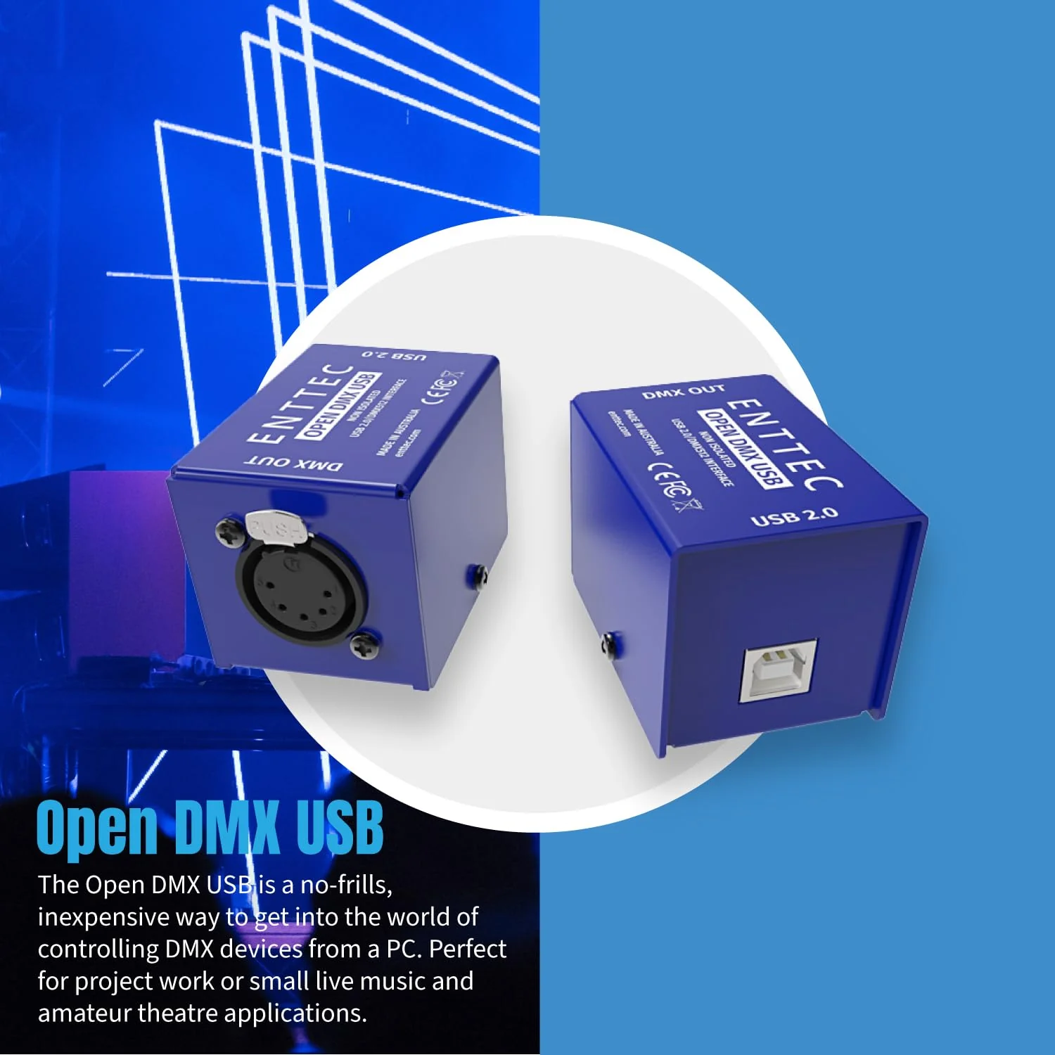 Enttec Open 70303 DMX USB Lighting Interface & SIRS-E 70029 5P Male to 3P Female Adapter (Bundle) - No Software Included - Open Source/Hardware Only/Entry Level Model for Beginners DMX Interface & Adapter Bundle - Image 5