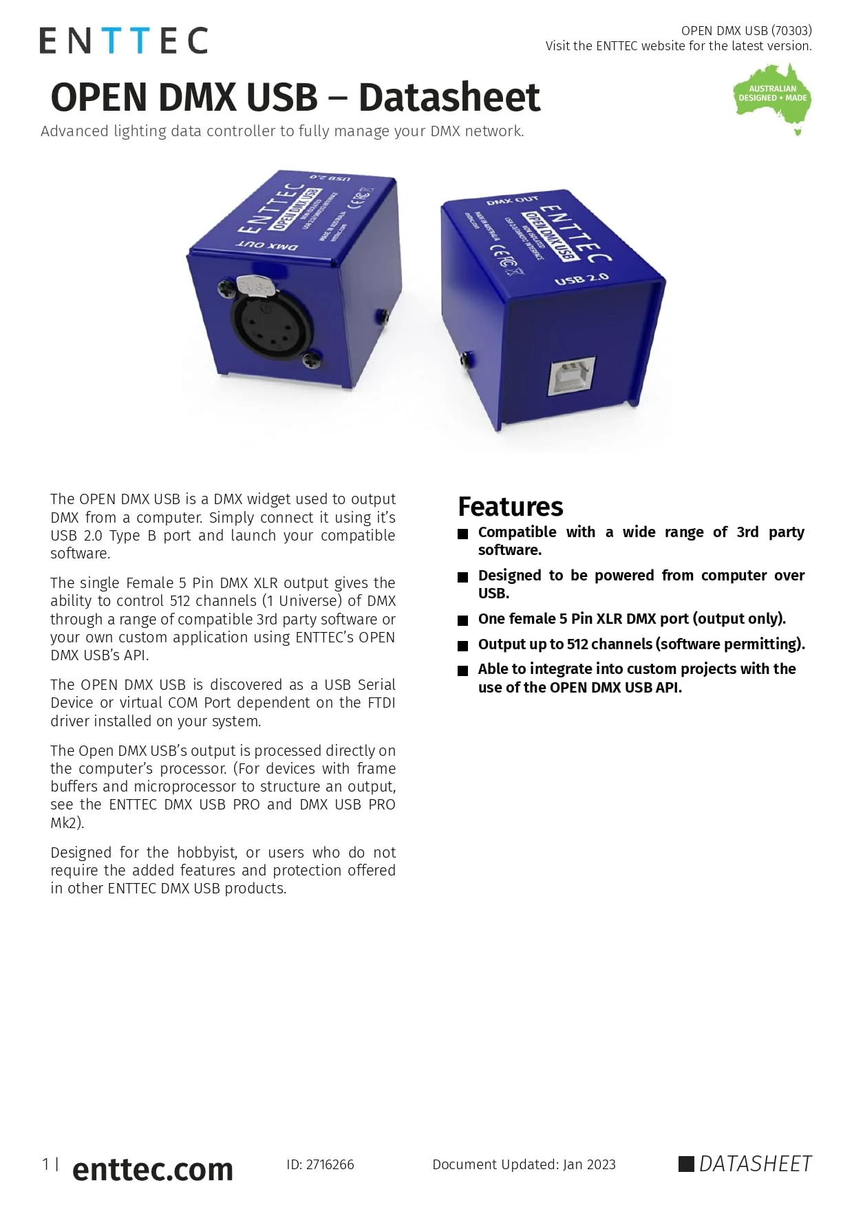 Enttec Open 70303 DMX USB Lighting Interface & SIRS-E 70029 5P Male to 3P Female Adapter (Bundle) - No Software Included - Open Source/Hardware Only/Entry Level Model for Beginners DMX Interface & Adapter Bundle - Image 6