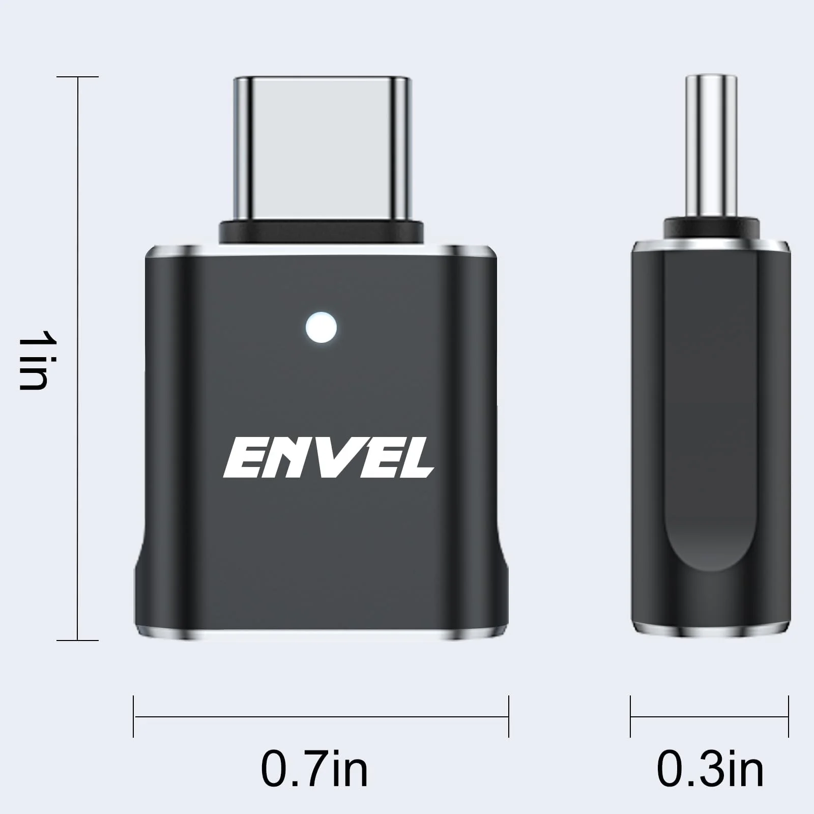 ENVEL USB to USB C Adapter, USB 3.0 5Gbps High Speed Data Transfer, OTG Converter Thunderbolt3 to USB Female Compatible with Apple iWatch iPhone 15 Pro Max iPad Air 4 5 Mini 6 (Black, USB C Male) Black - Image 7